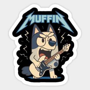 MUFFIN PLAYING GUITAR Sticker